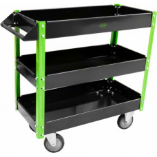 Trolley with 3 shelves on wheels