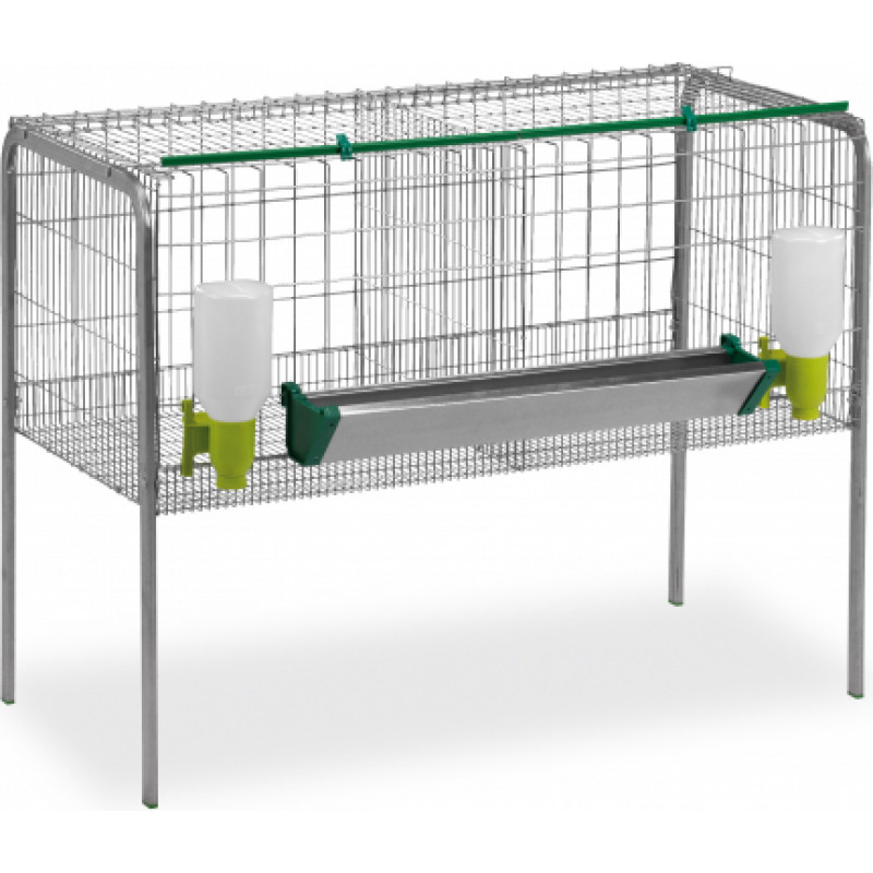 CAGE FOR FATTENING CHICKENS 2 COMPARTMENTS