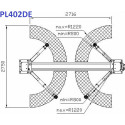 Puli Divu statņu hidrauliskais pacēlājs ar elektromagnētisko atbrīvošanu, 4,0 t / 4,0 t, 220 V
