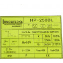 Metināšanas aparāts LONGWELD HP-250BL (TIG / MMA)