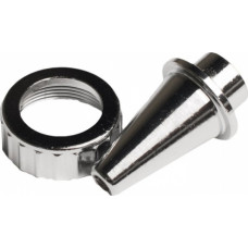Metal sandblaster nozzle and clamping ring