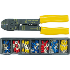 Wire stripper and crimping pliers with terminal connector set 100pcs