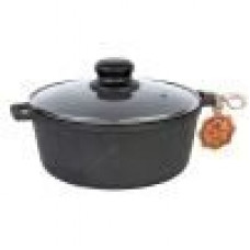 Cast iron saucepan 2 l with glass lid